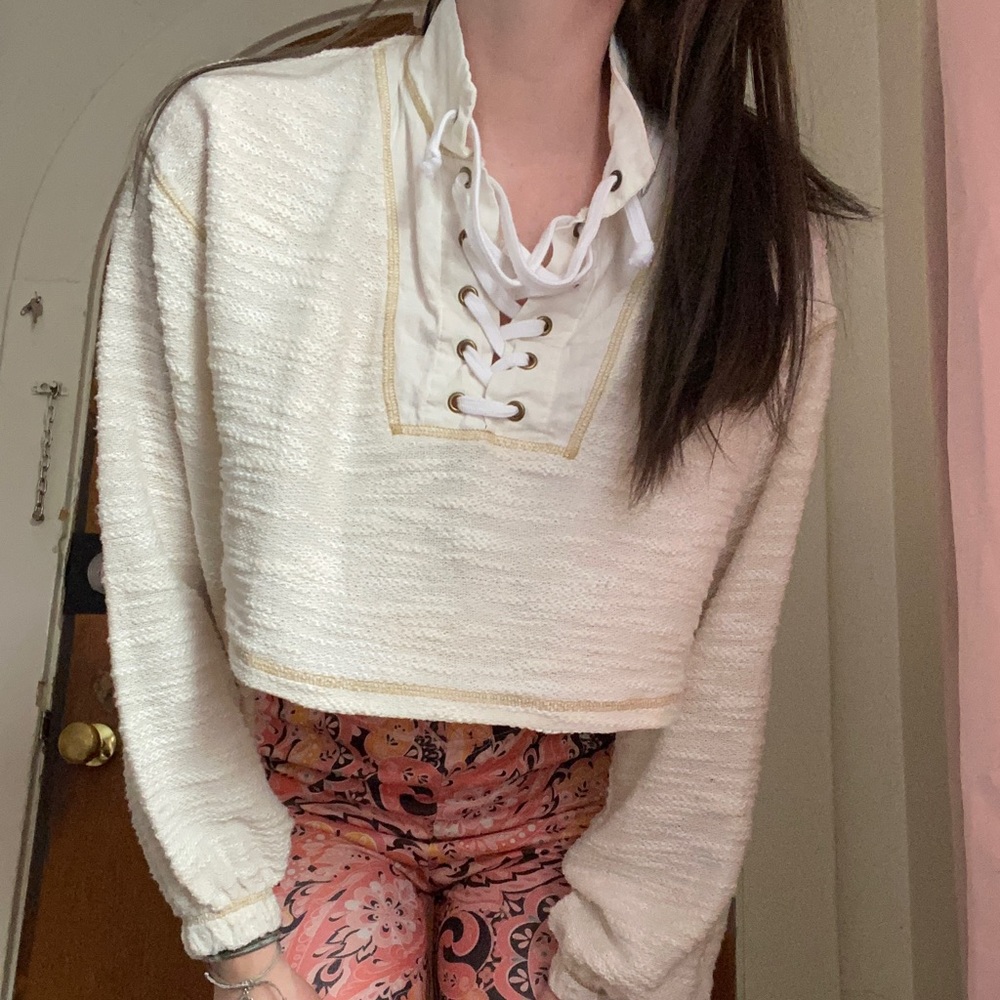 urban outfitters lace up top